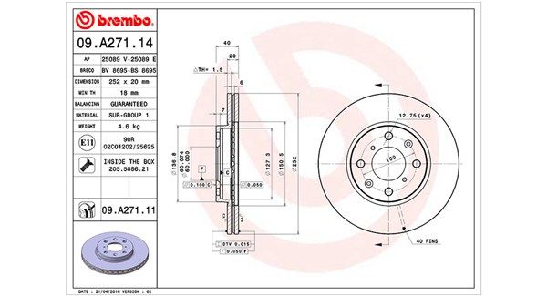 MAGNETI MARELLI Тормозной диск 360406091200